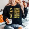 Bash Crash Swear Repair Repeat Sweater