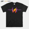 Basketball Heartbeat Basketball Frequency Baskets Throw T-Shirt