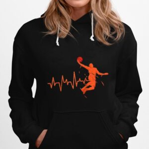 Basketball Player Streetball Sport Game Heartbeat Player Hoodie