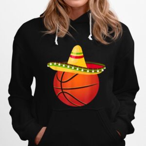 Basketball Sombrero Boys Ball Mexican Basketball Hoodie