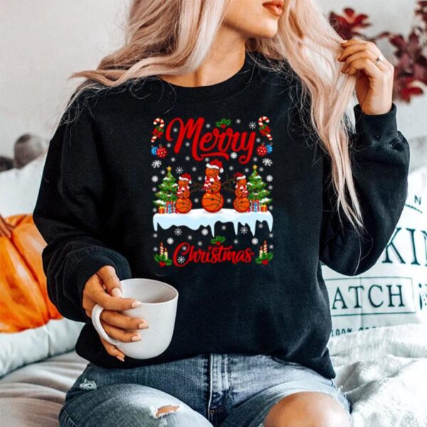 Basketball Xmas Snowman Basketball Sweater