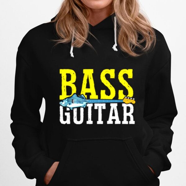 Bass Player Fishing Fisherman Guitar Musician Hoodie