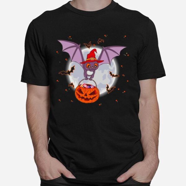 Bat And Candy Halloween T-Shirt