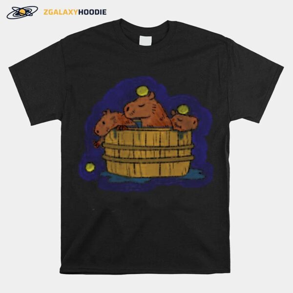 Bathing Time Capybara Onsen T-Shirt