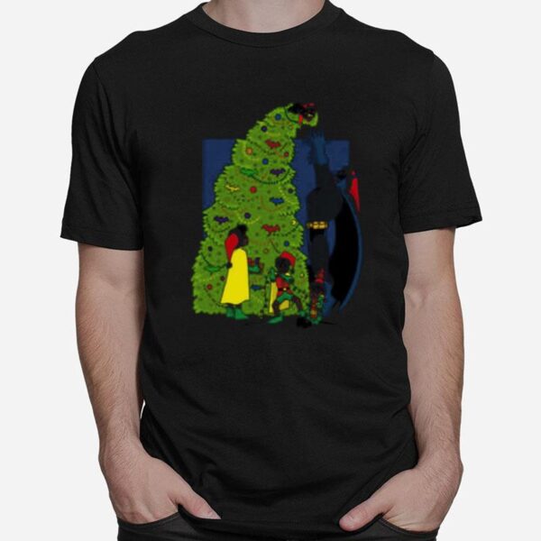 Batman Dc Comic Superhero Decorating Christmas Tree T-Shirt