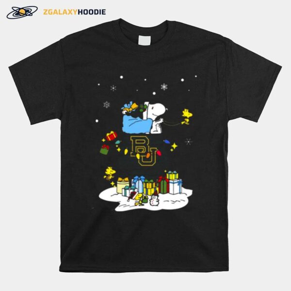 Baylor Bears Santa Snoopy Wish You A Merry Christmas 2022 T-Shirt