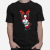 Boston Terrier Xmas Holidays Reindeer Christmas Lights T-Shirt