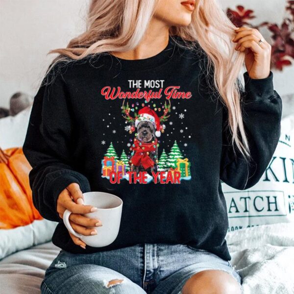 Bouvier Des Flandres Santa The Most Wonderful Time Of The Year Christmas Sweater