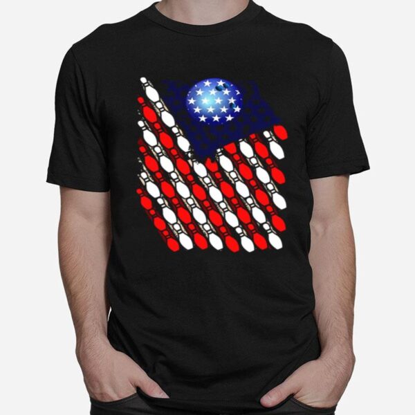 Bowling American Flag T-Shirt