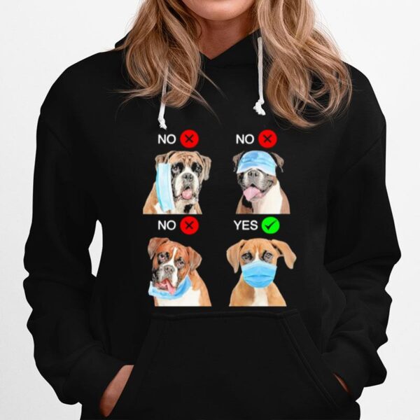 Boxer Dogs Right Way To Wear Mask Hoodie