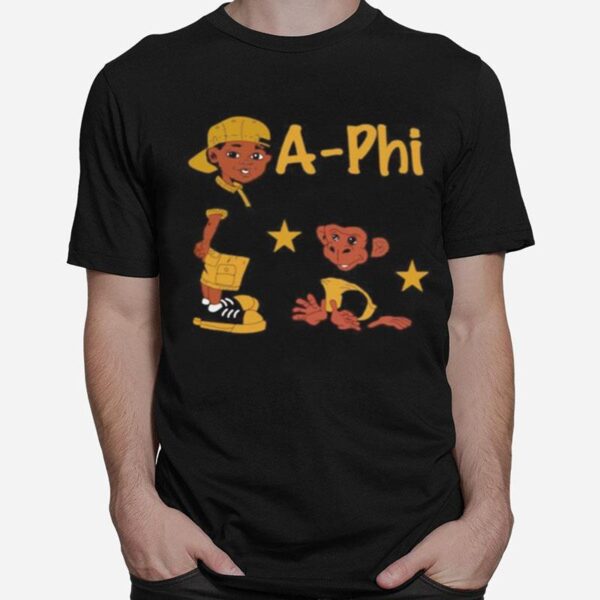 Boy And Monkey Stars Alpha Phi Alpha T-Shirt