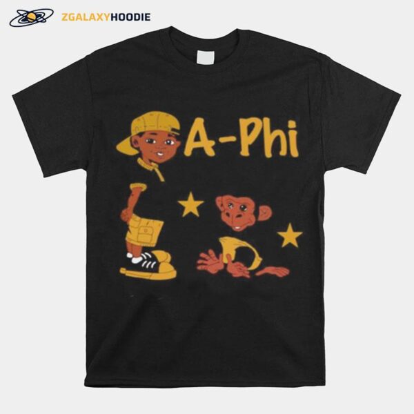 Boy And Monkey Stars Alpha Phi Alpha T-Shirt