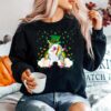 Boys Girls Dabbing St Patricks Dab Unicorn Sweater