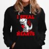 Boys Valentines Day Kids Dinosaur T Rex Lover I Steal Hearts Hoodie