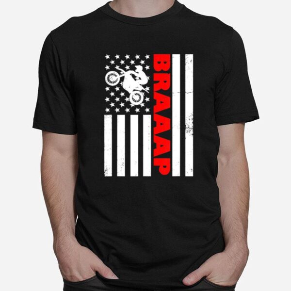 Braaap Vintage Usa American Flag T-Shirt