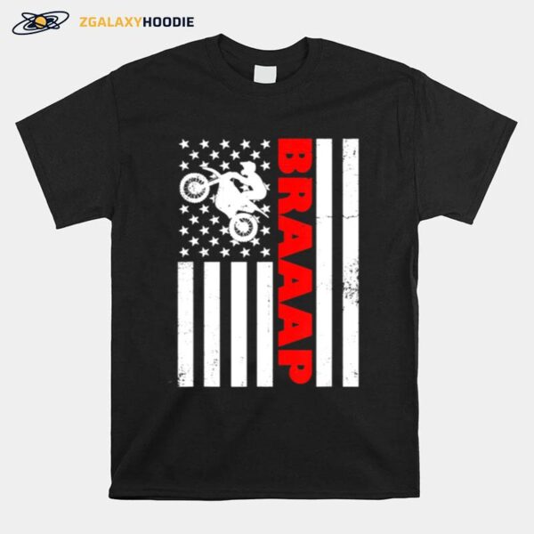 Braaap Vintage Usa American Flag T-Shirt