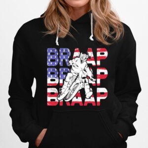 Braap Motocross American Flag Hoodie