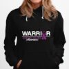 Brave Warrior I Domestic Violence Awareness I Purple Ribbon Hoodie