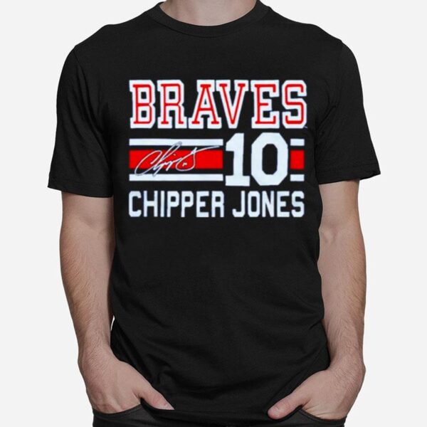 Braves Chipper Jones No 10 Signature T-Shirt