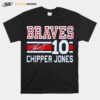 Braves Chipper Jones No 10 Signature T-Shirt