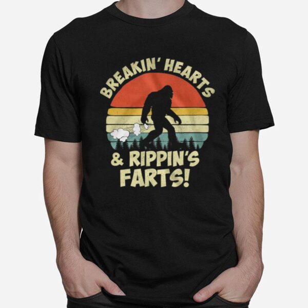 Breakin Hearts And Ripping Farts Vintage Retro T-Shirt