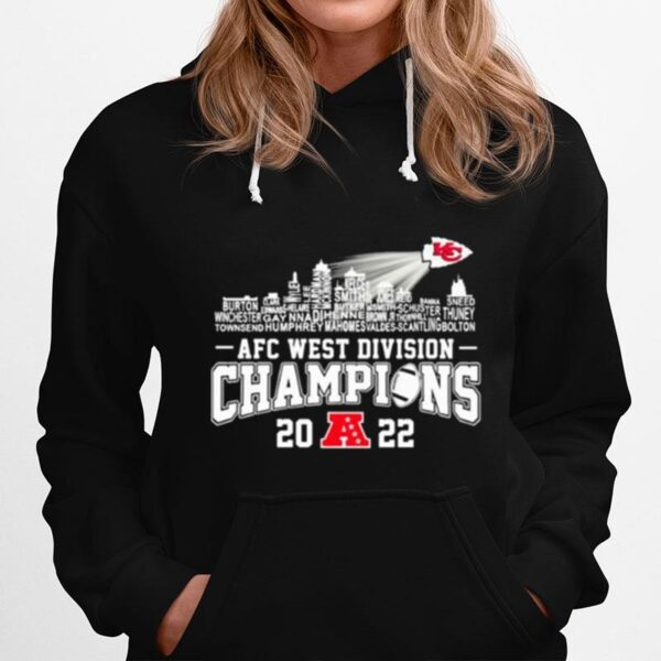 Chiefs Team Skyline Afc West Division Champions 2022 Hoodie