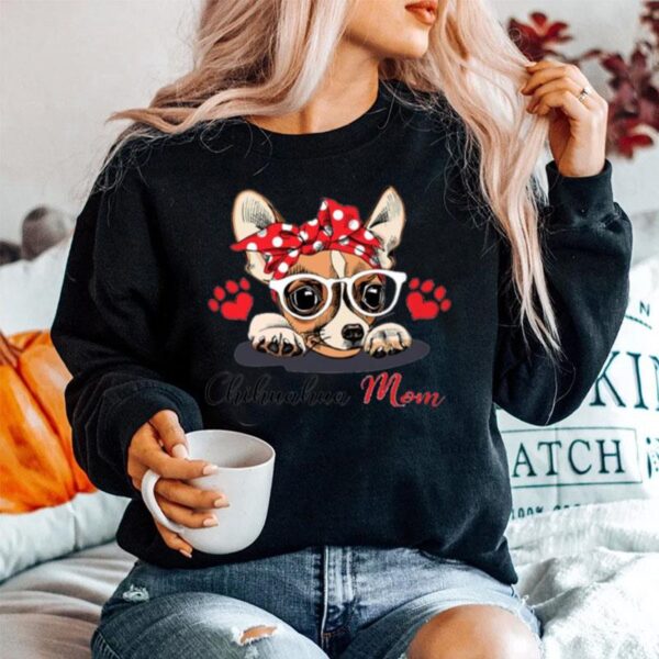 Chihuahua Dog Mom Paw Heart Sweater