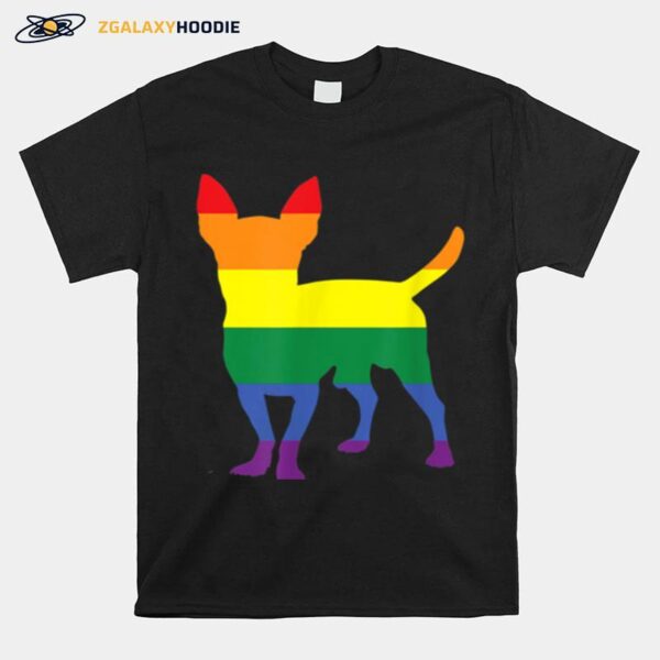 Chihuahua Dog Parent Lgbt Pride Rainbows Gender Love T-Shirt