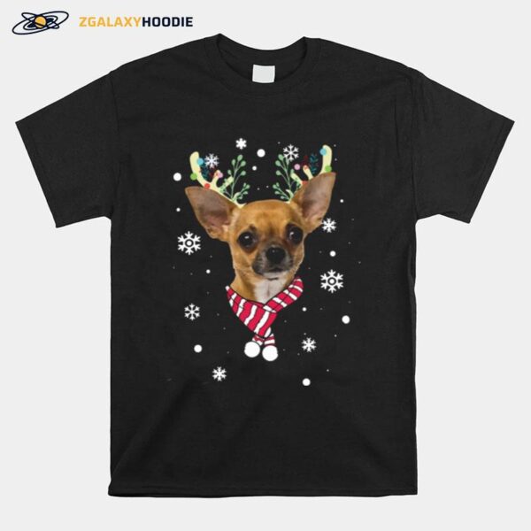 Chihuahua Gorgeous Reindeer Christmas T-Shirt