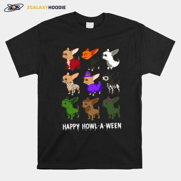 Chihuahua Happy Howl A Ween Halloween T-Shirt