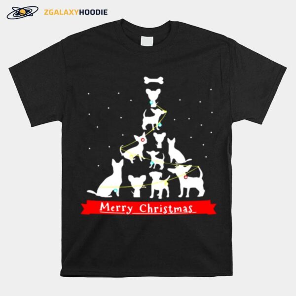 Chihuahua Merry Christmas Tree T-Shirt