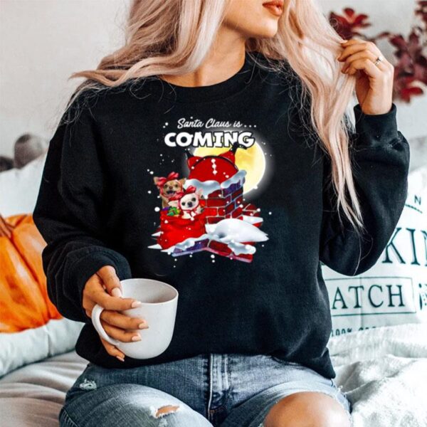 Chihuahua Santa Is Coming Gift For You Crewneck Ugly Christmas Sweater