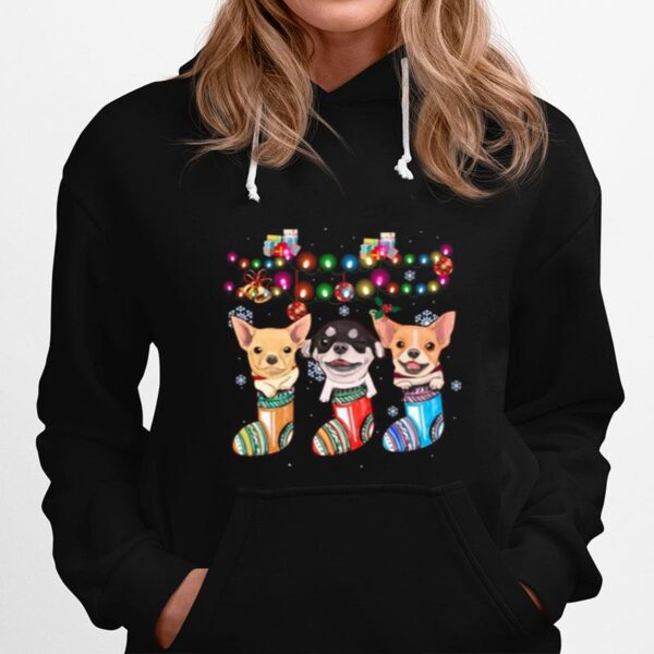 Chihuahua Socks Merry Christmas Light Hoodie