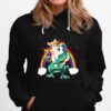 Chihuahua Unicorn Riding Dinosaur T Rex Funny Gift Hoodie