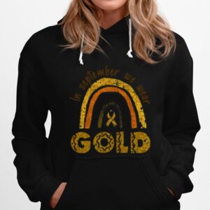 Childhood Cancer In September We Wear Gold Hoodie