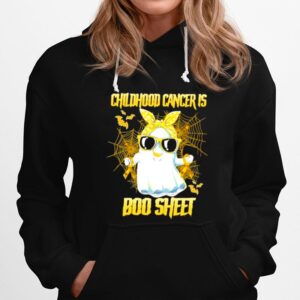 Childhood Cancer Is Boo Sheet Happy Halloween Hoodie