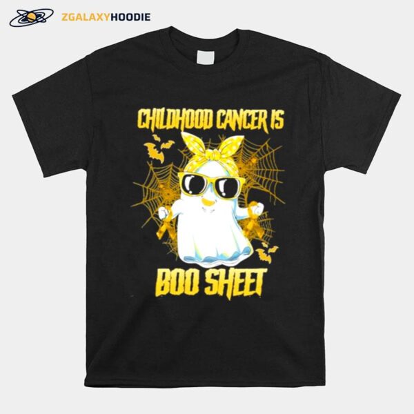 Childhood Cancer Is Boo Sheet Happy Halloween T-Shirt