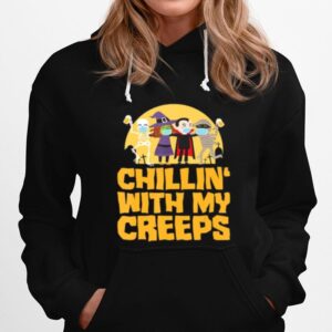 Chillin With My Creeps Funny Halloween Quarantine Hoodie