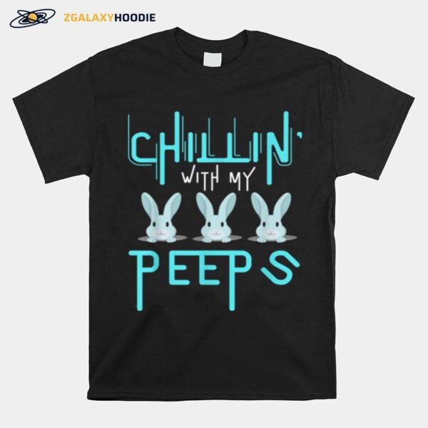 Chillin With My Peeps Boys Easter Bunny T-Shirt