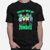 Chillin With My Zombies Halloween Boys Kids Zombie T-Shirt