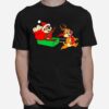 Chip And Dale On A Christmas Sleigh T-Shirt