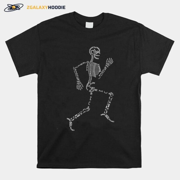 Chiropractic Memes Running Human Skeleton T-Shirt