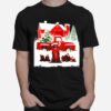 Chocolate Labrador Santa Hat Red Truck Tree Farm Christmas T-Shirt