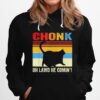 Chonk Cat Oh Lawd He Comin Vinatge Hoodie