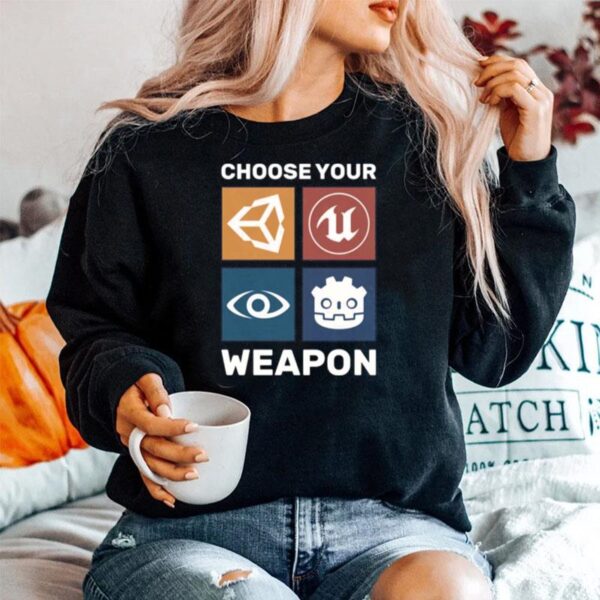 Choose Your Weapon Game Engine Black Epic Games Sweater