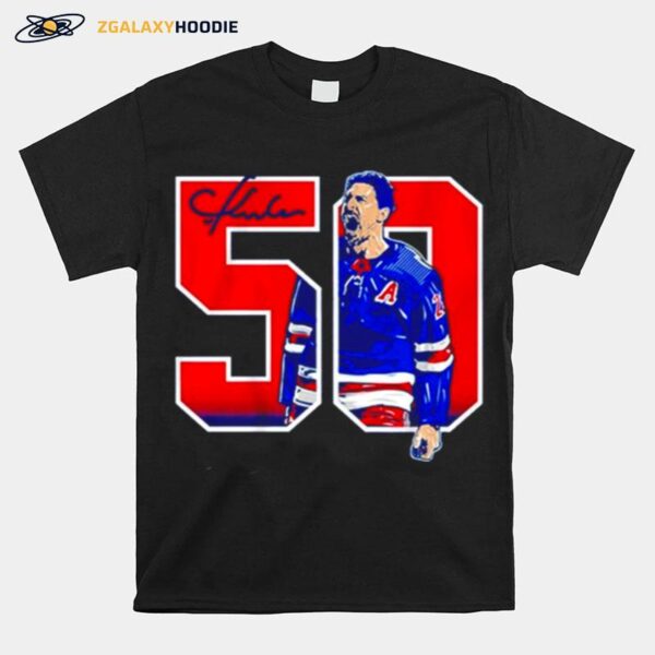 Chris Kreider 50 Goals New York Hockey Signature T-Shirt