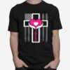 Christian Caregiver Jesus Christ Usa Flag Caregiver T-Shirt