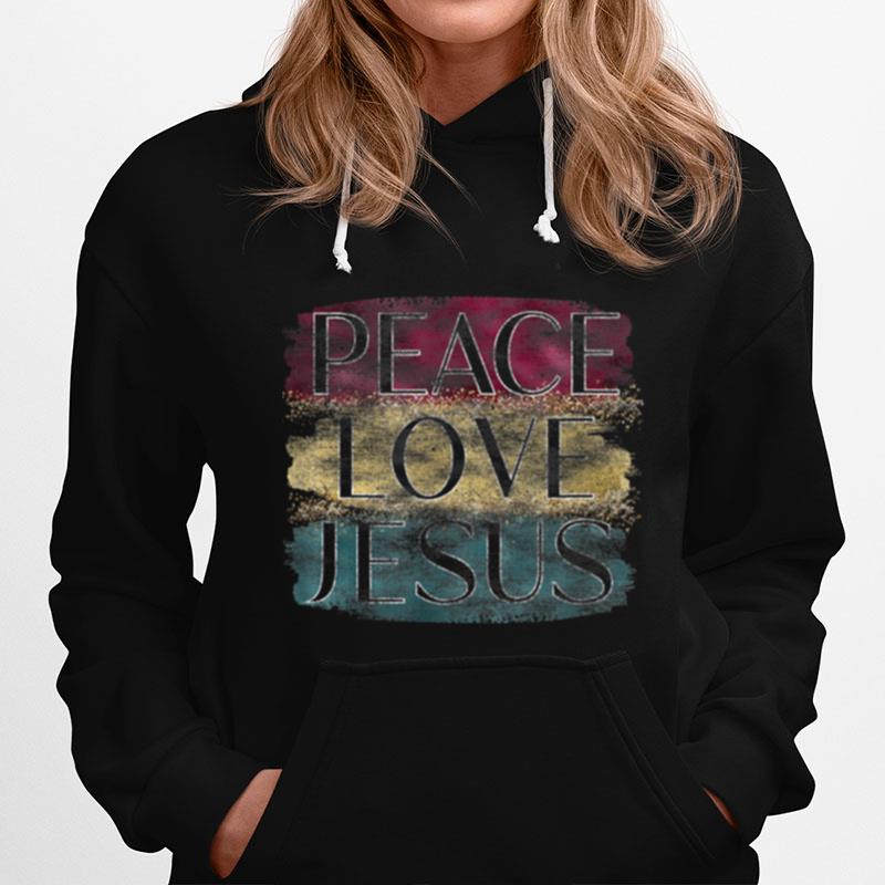 Christian Faith Apparel Peace Love Jesus Hoodie