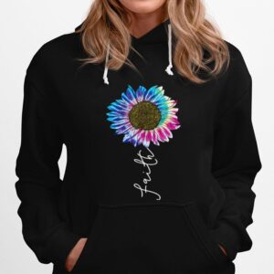 Christian Faith Sunflower Watercolor Tie Dye Hoodie