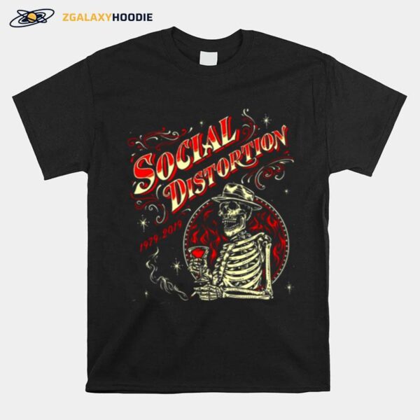 Cowpunk Punk Rock Social Distortion Band Music 1979 2019 T-Shirt